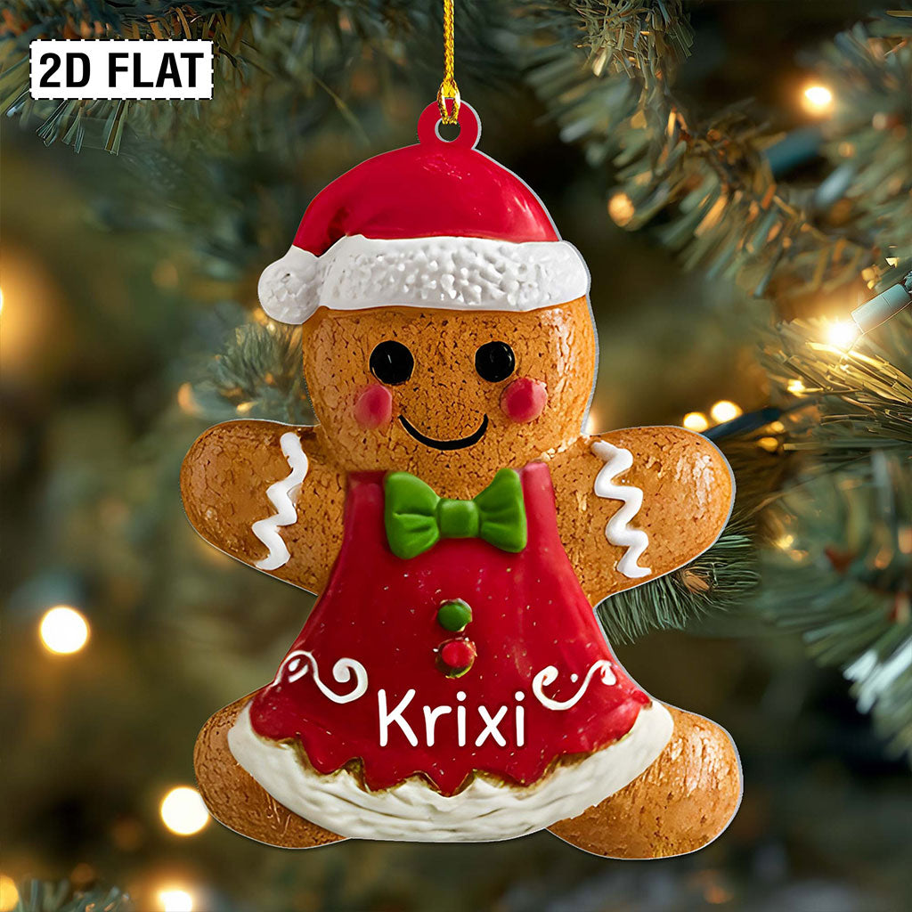 Personalized Gingerbread Christmas Acrylic Ornament QFHA5251002