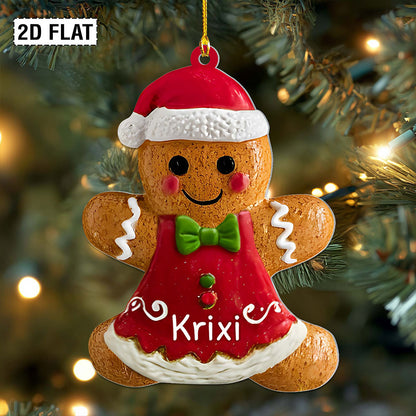 Personalized Gingerbread Christmas Acrylic Ornament QFHA5251002
