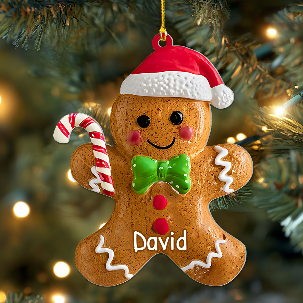 Personalized Gingerbread Christmas Acrylic Ornament QFHA5251002
