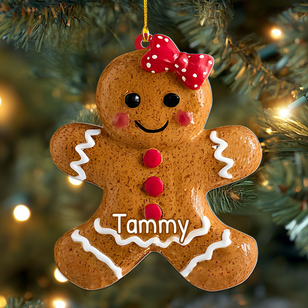 Personalized Gingerbread Christmas Acrylic Ornament QFHA5251002
