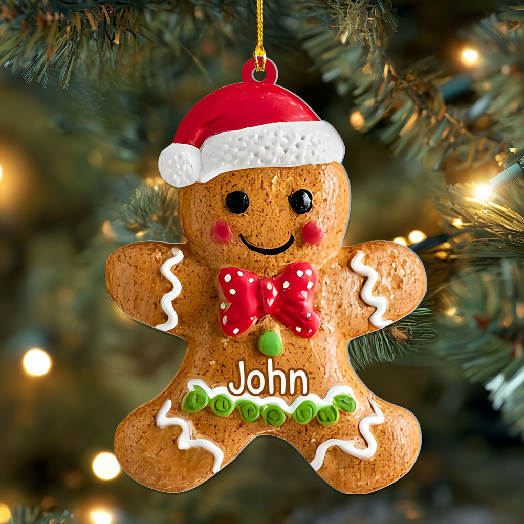 Personalized Gingerbread Christmas Acrylic Ornament QFHA5251002
