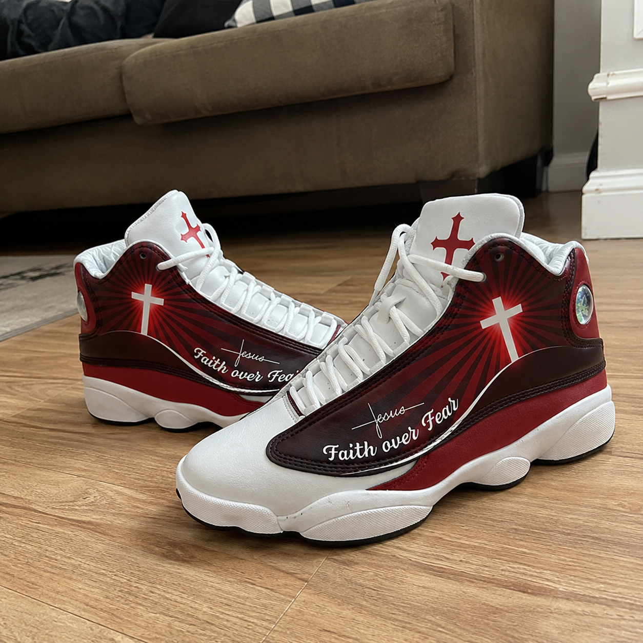 Faith Over Fear Walk By Faith Jesus Shoes UKHA230308