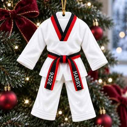 Custom Taekwondo Christmas Ornament, Martial Arts 3D Acrylic Ornament UKHA6071015