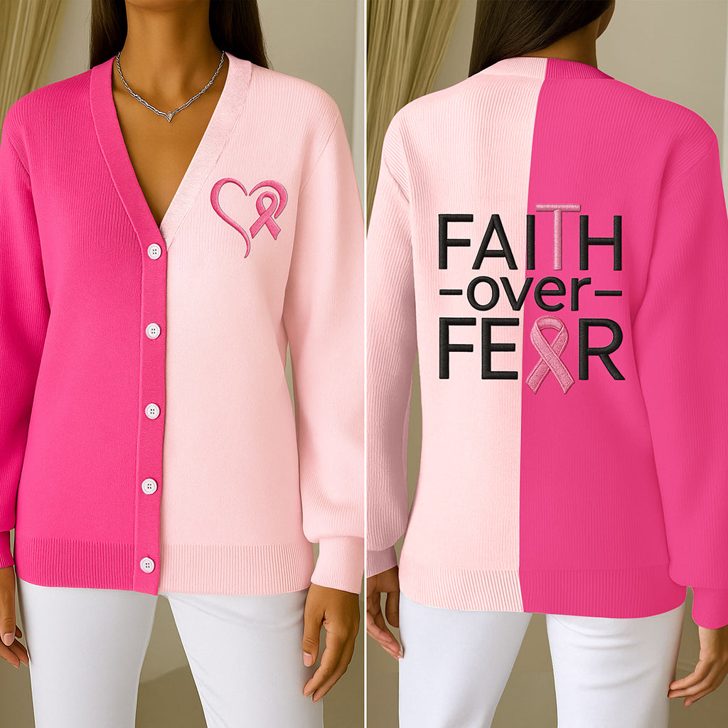 Breast Cancer Knitted Cardigan UKTO5270904