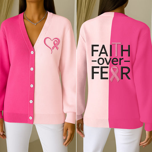 Breast Cancer Knitted Cardigan UKTO5270904