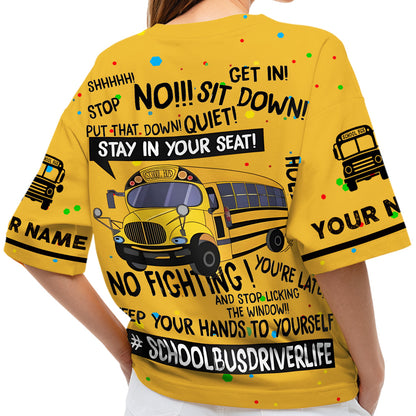 Personalized School Bus Driver V Neck Shirt NPNT5240702
