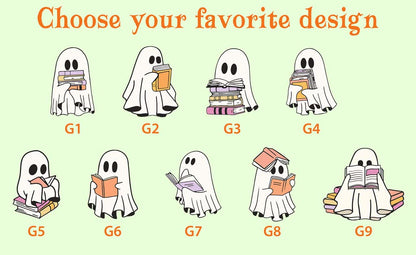 Personalized Ghost Reading Books Distressed Washed Cotton Printed Hat QFTD5020704