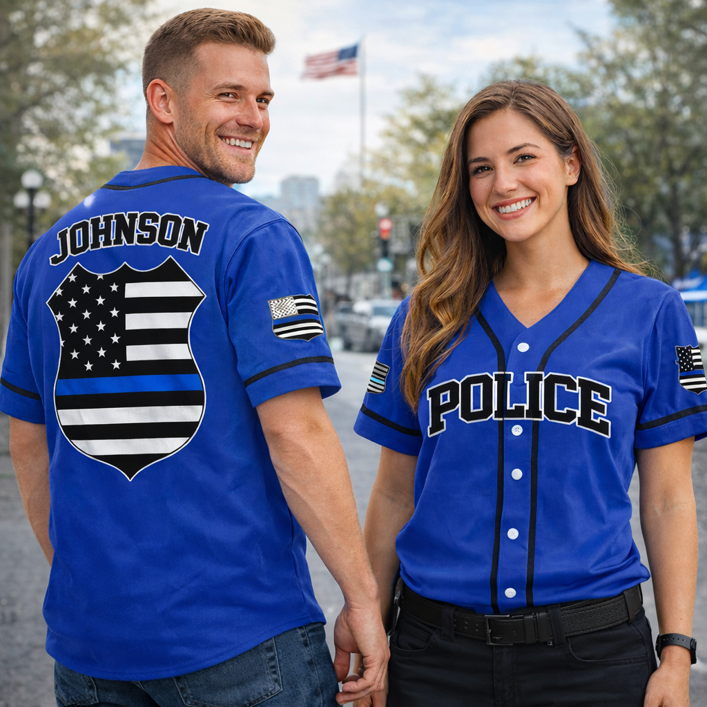 Personalized Police Baseball Jersey Shirt QFTD4060603