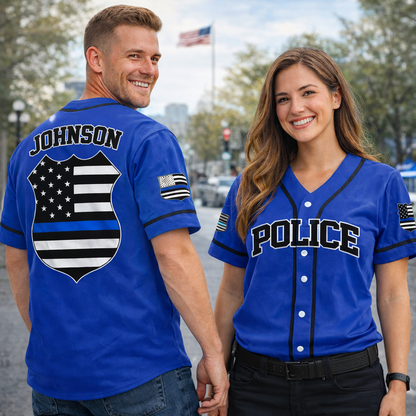 Personalized Police Baseball Jersey Shirt QFTD4060603