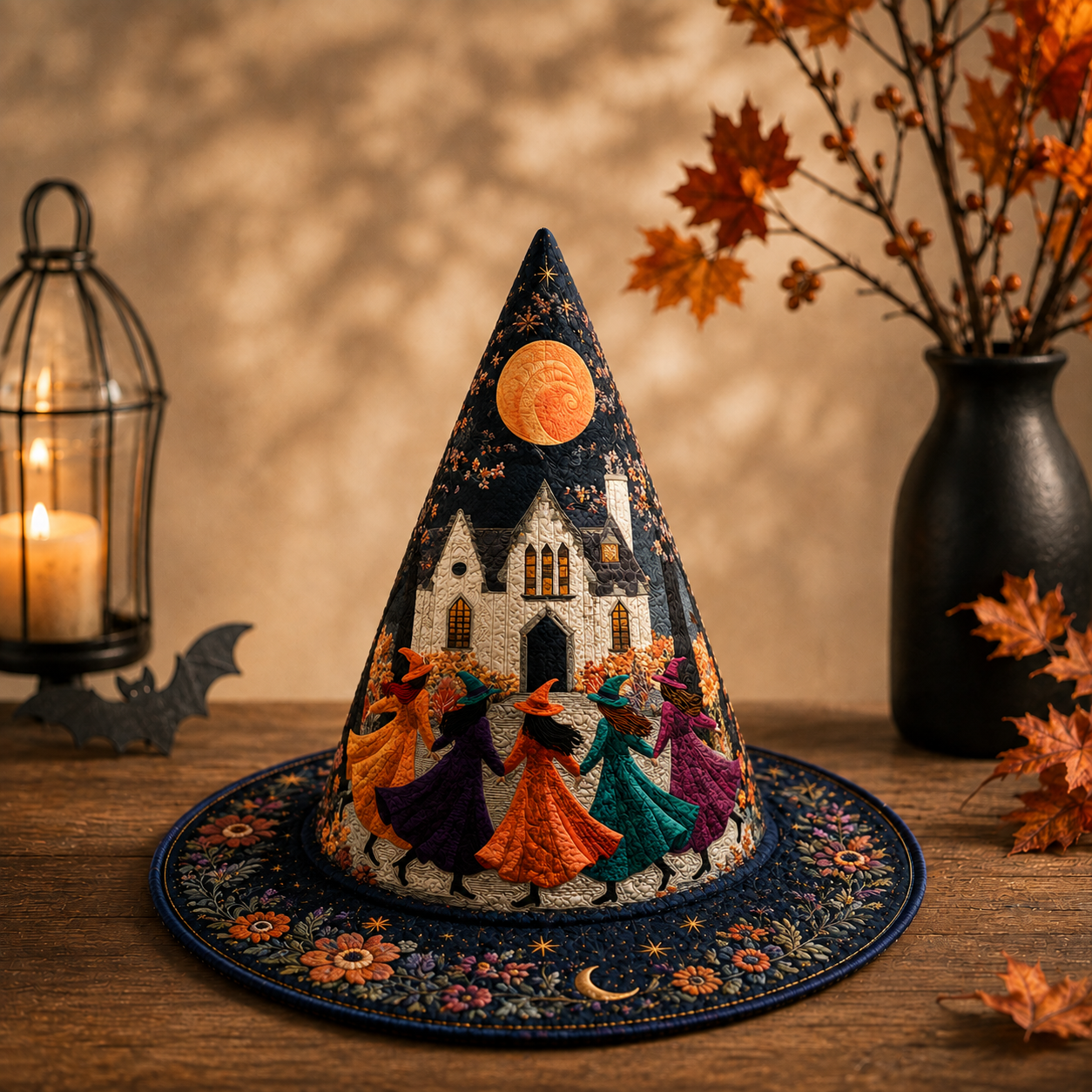Personalized Witch Halloween Quilted Witch Hat UKND6070814