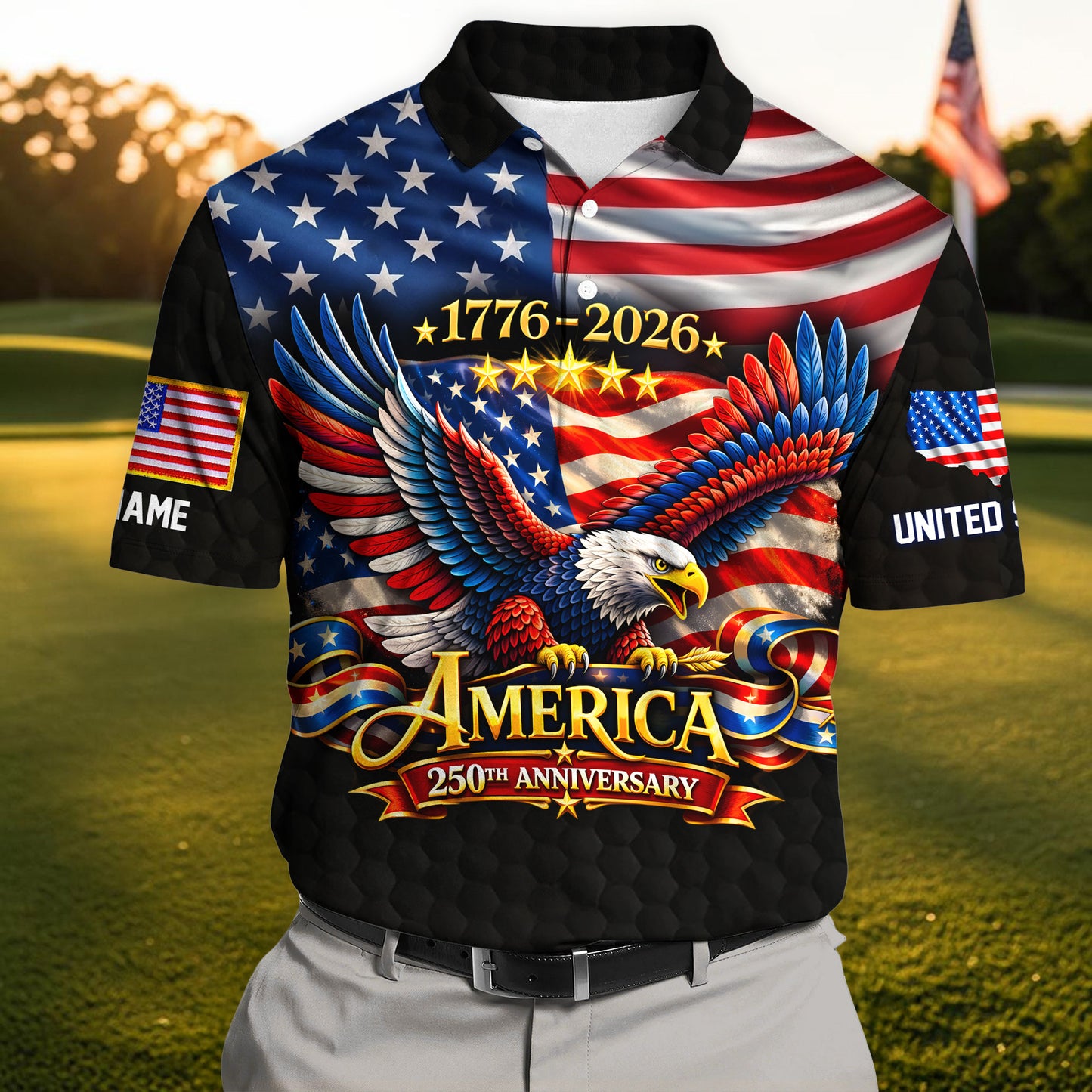 Personalized United States 250th Anniversary Polo Shirt UKNT6170401