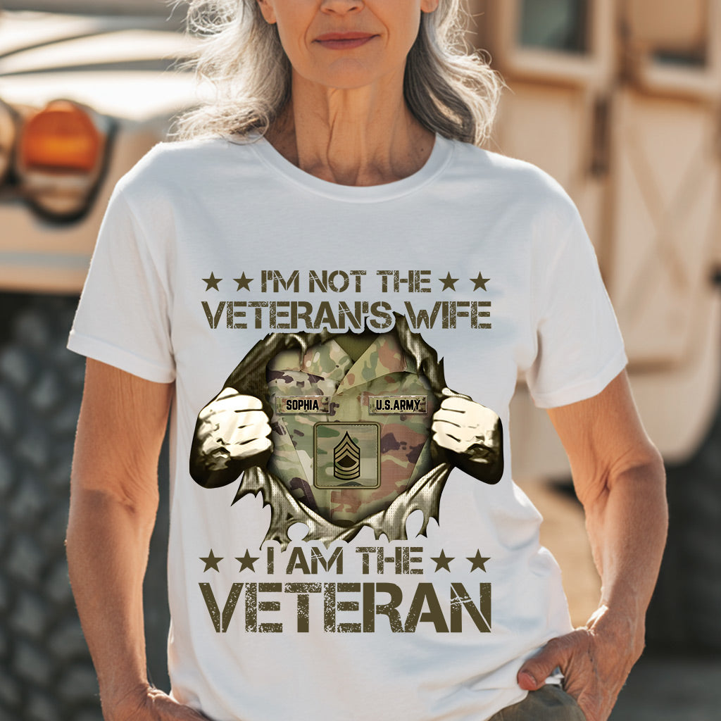 Personalized I’m Not the Veteran’s Wife, I Am the Veteran T-shirt QFHA5250701