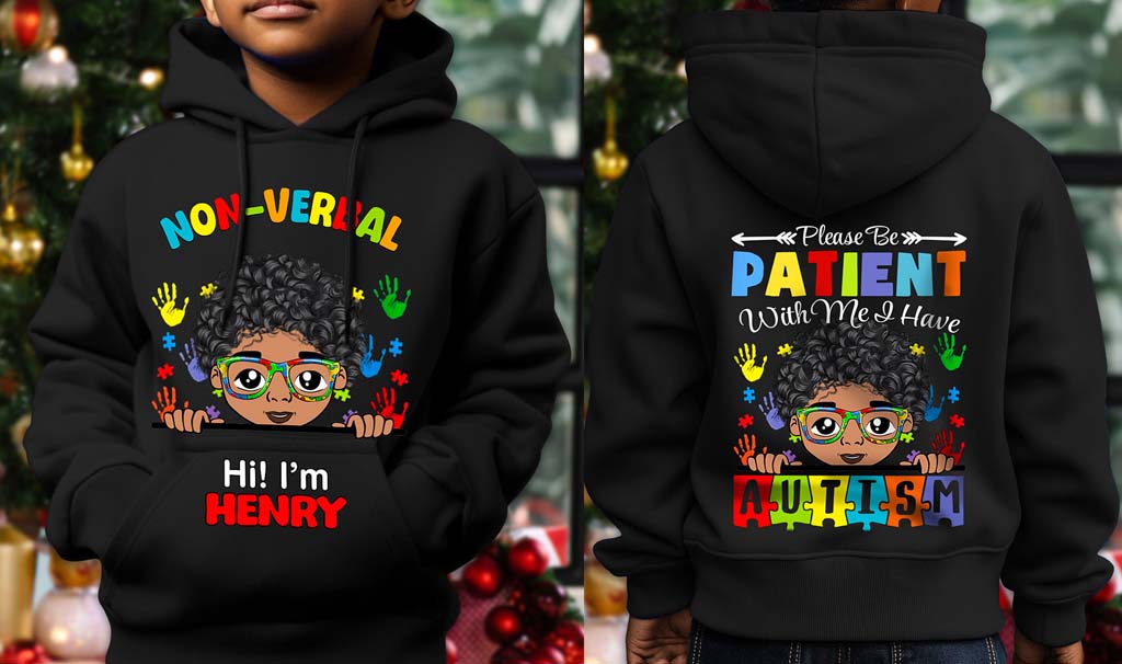 Personalized Autism Hoodie For Kids, Hoodie For Autistic Boys, Autistic Children, Autistic Girls, Autistic Boys, Be Kind Autism Kids QFHM4161005