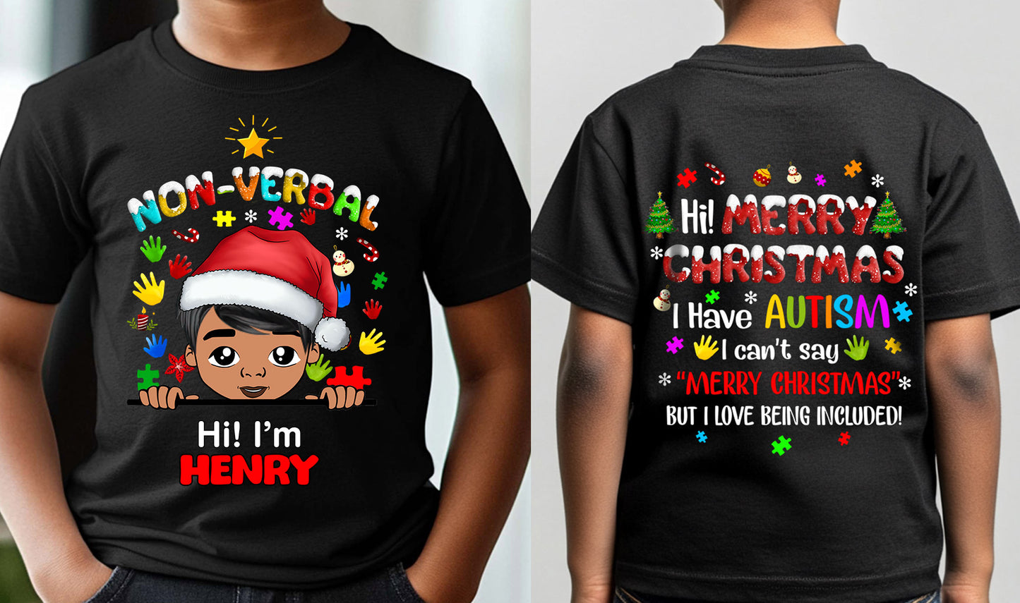 Autism Christmas Shirt For Kids, Holiday Special Needs Gift, Christmas Gift For Autistic Children, Xmas Gift For Autistic Girls, Autistic Boys QFHM4111001