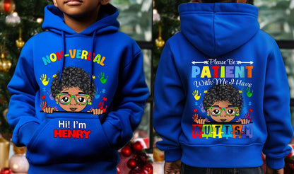 Personalized Autism Hoodie For Kids, Hoodie For Autistic Boys, Autistic Children, Autistic Girls, Autistic Boys, Be Kind Autism Kids QFHM4161005