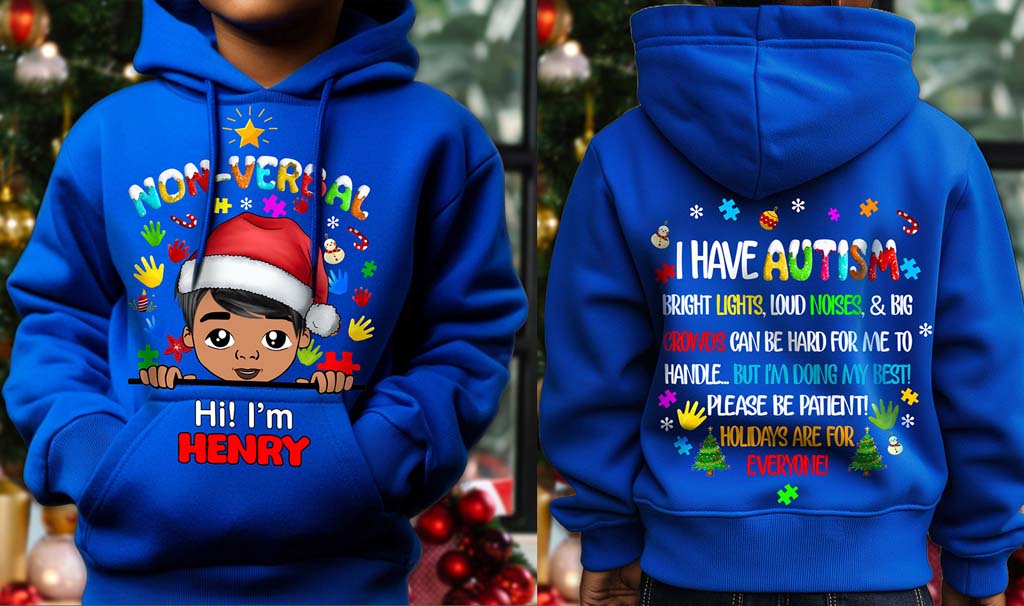 Autism Christmas Shirt For Kids, Holiday Special Needs Gift, Christmas Gift For Autistic Children, Xmas Gift For Autistic Girls, Autistic Boys QFHM4101001