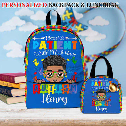 Personalized Backpack for Kids with Autism- Autism Awareness Bag - Back To School Bag for Autistic Child - Gift For Autistic Son QFHM4040703-DX