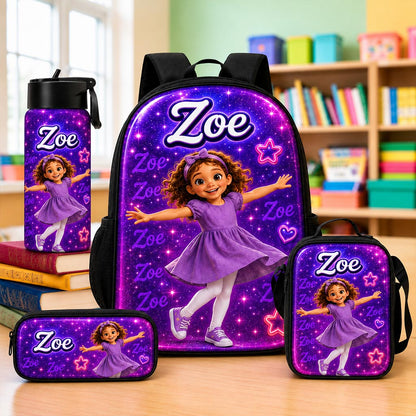 Personalized Kids Backpack with Custom Photo & Name, Back to School Backpack for Boys Girls, Custom Portrait School Bag QFHA6130802
