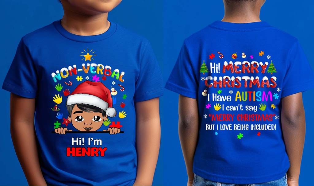 Autism Christmas Shirt For Kids, Holiday Special Needs Gift, Christmas Gift For Autistic Children, Xmas Gift For Autistic Girls, Autistic Boys QFHM4111001