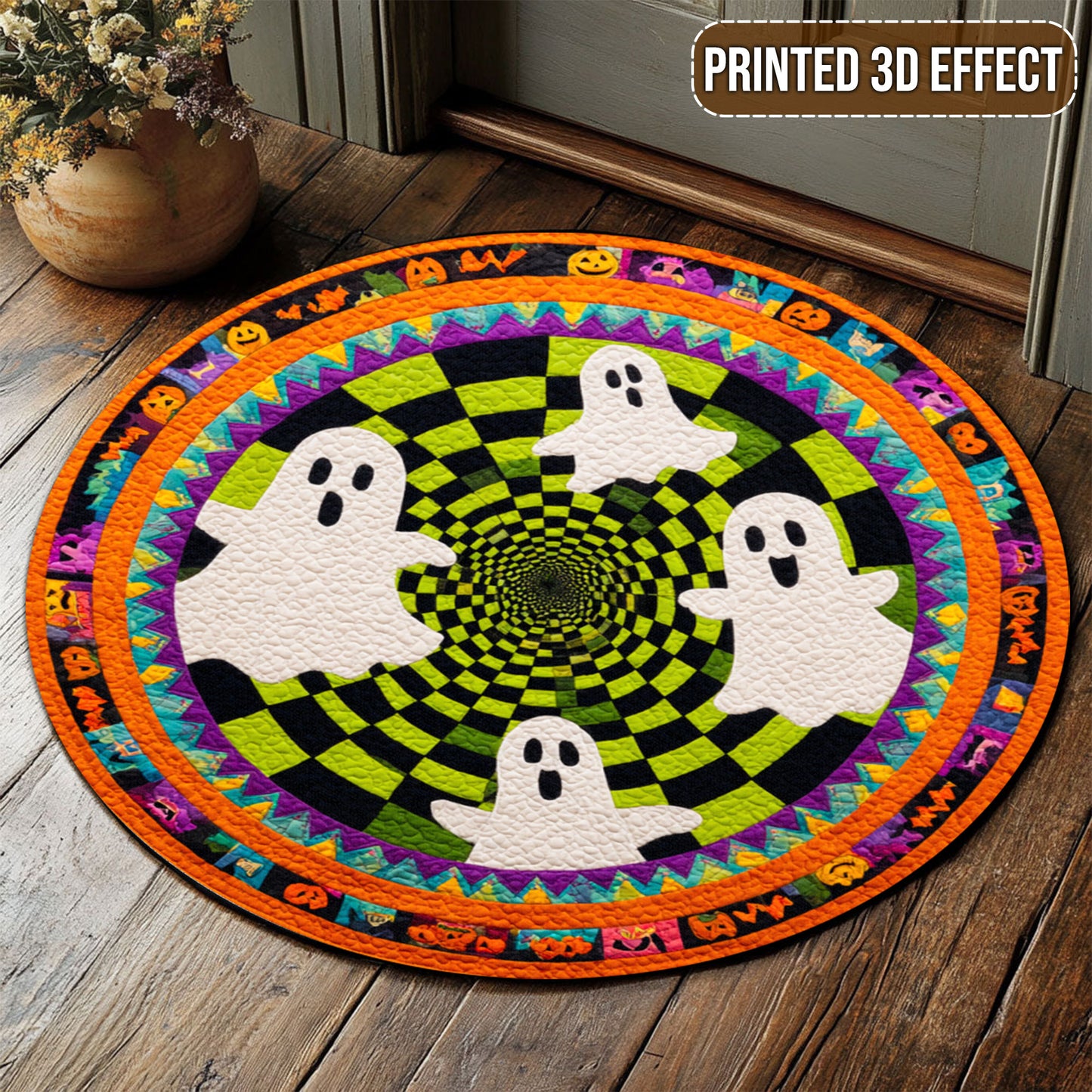 Halloween Cute Ghost 3D Printed Rug UKTD5130903