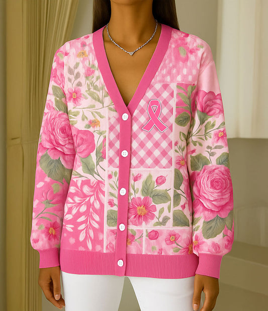 Breast Cancer Knitted Cardigan UKTO5270902