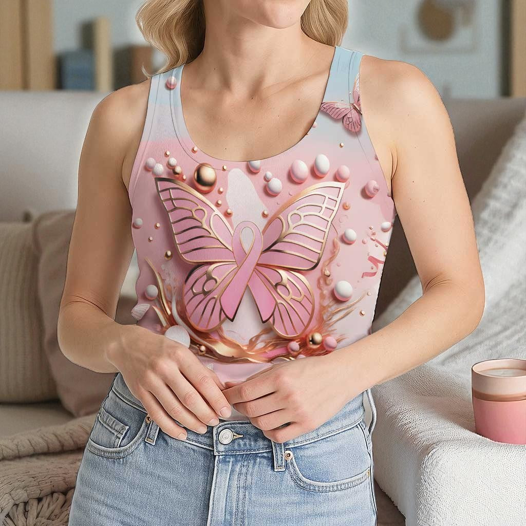 Personalized Breast Cancer Awareness V Neck Shirt QFTZ5130904